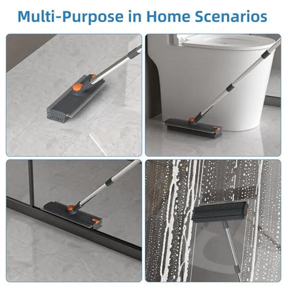 🏡3-in-1 Adjustable Floor Scrub Brush – 360° Rotating Cleaning Tool🧹