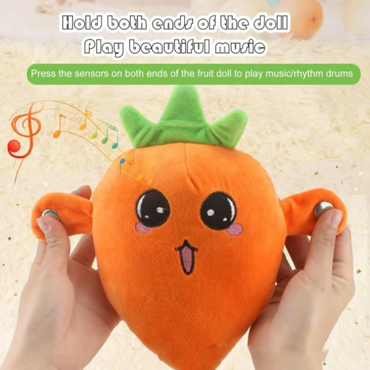 🔥Last Day 48% OFF - 💖Interactive Music Plush Toy Set🍌🍓🥕