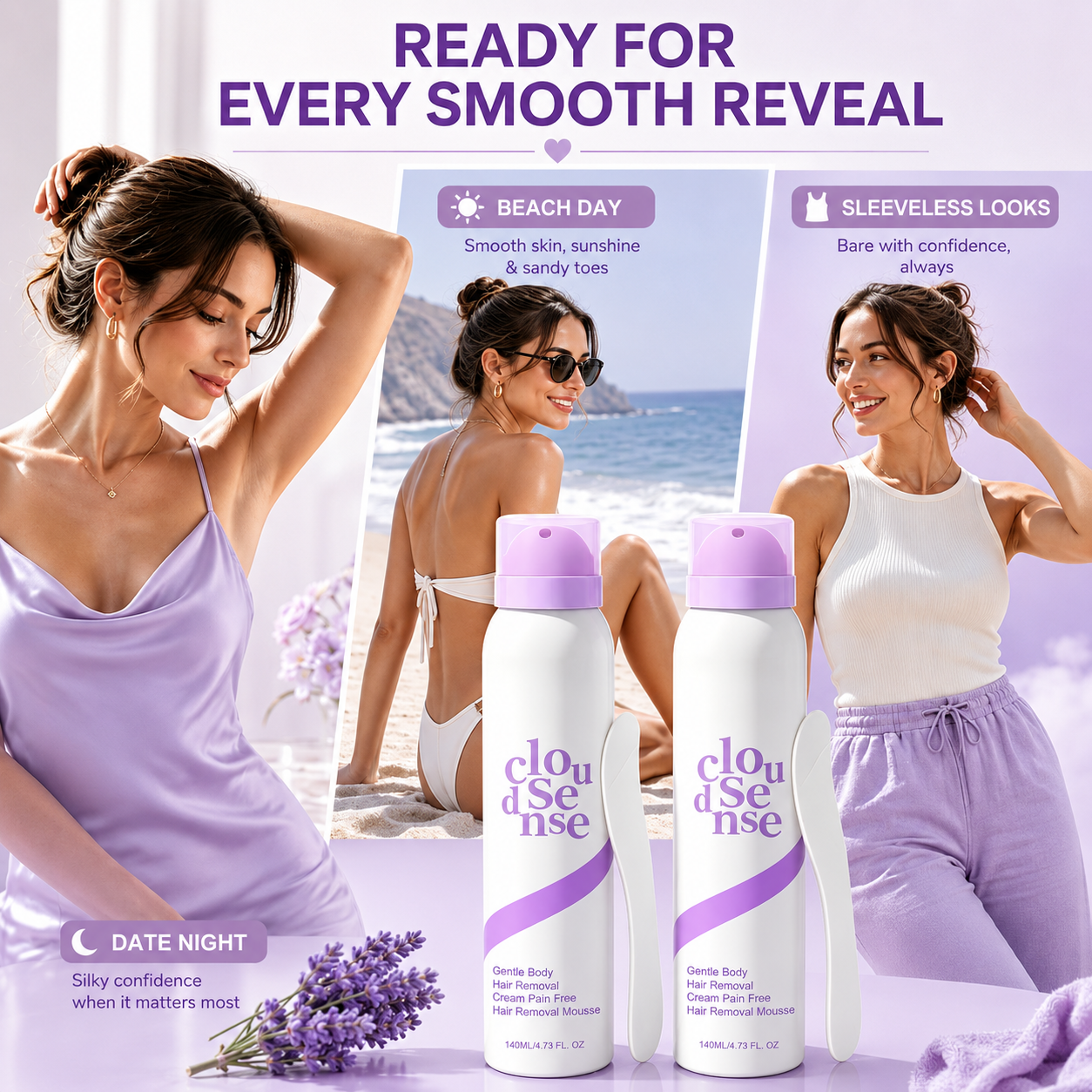 🔥Limited Time 49% OFF🧴 Hypoallergenic Hair Removal Cream 🌸Gentle Pain-Free Depilatory For Bikini & Body