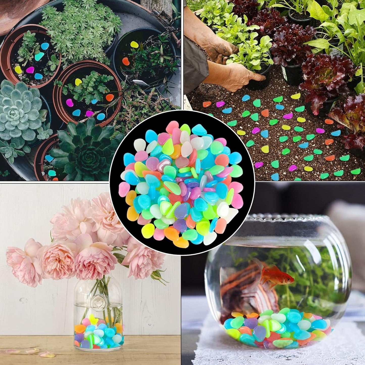 💥Hot SALE 48%OFF💥🌈Colorful Glow-in-the-Dark Garden Stones