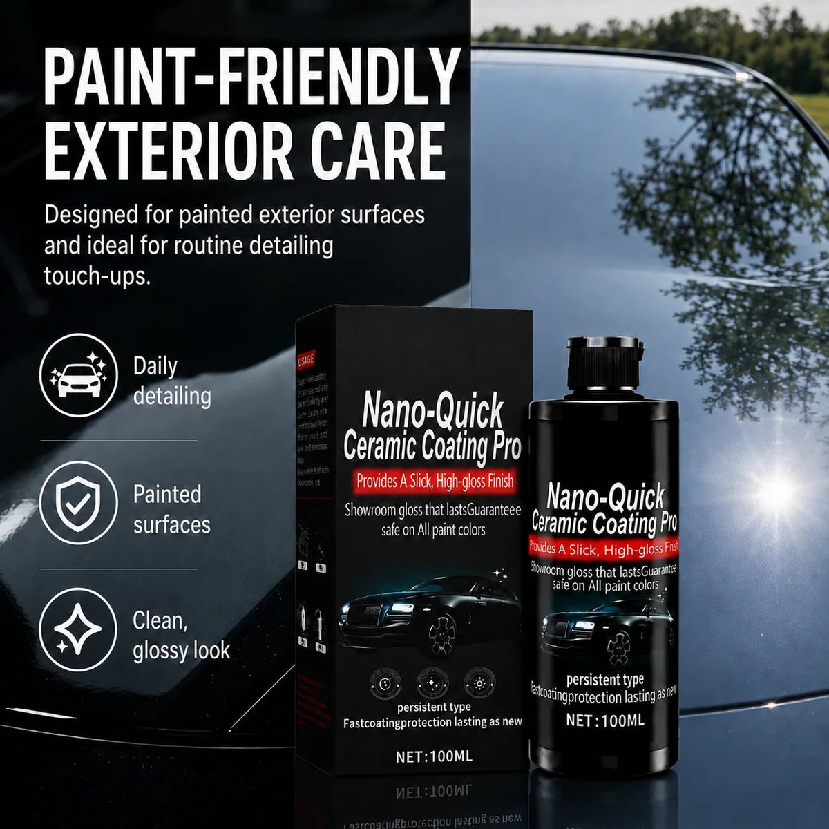 🚗✨ 49% OFF Limited Time – Nano Ceramic Car Coating Kit with Microfiber Towel 🔥