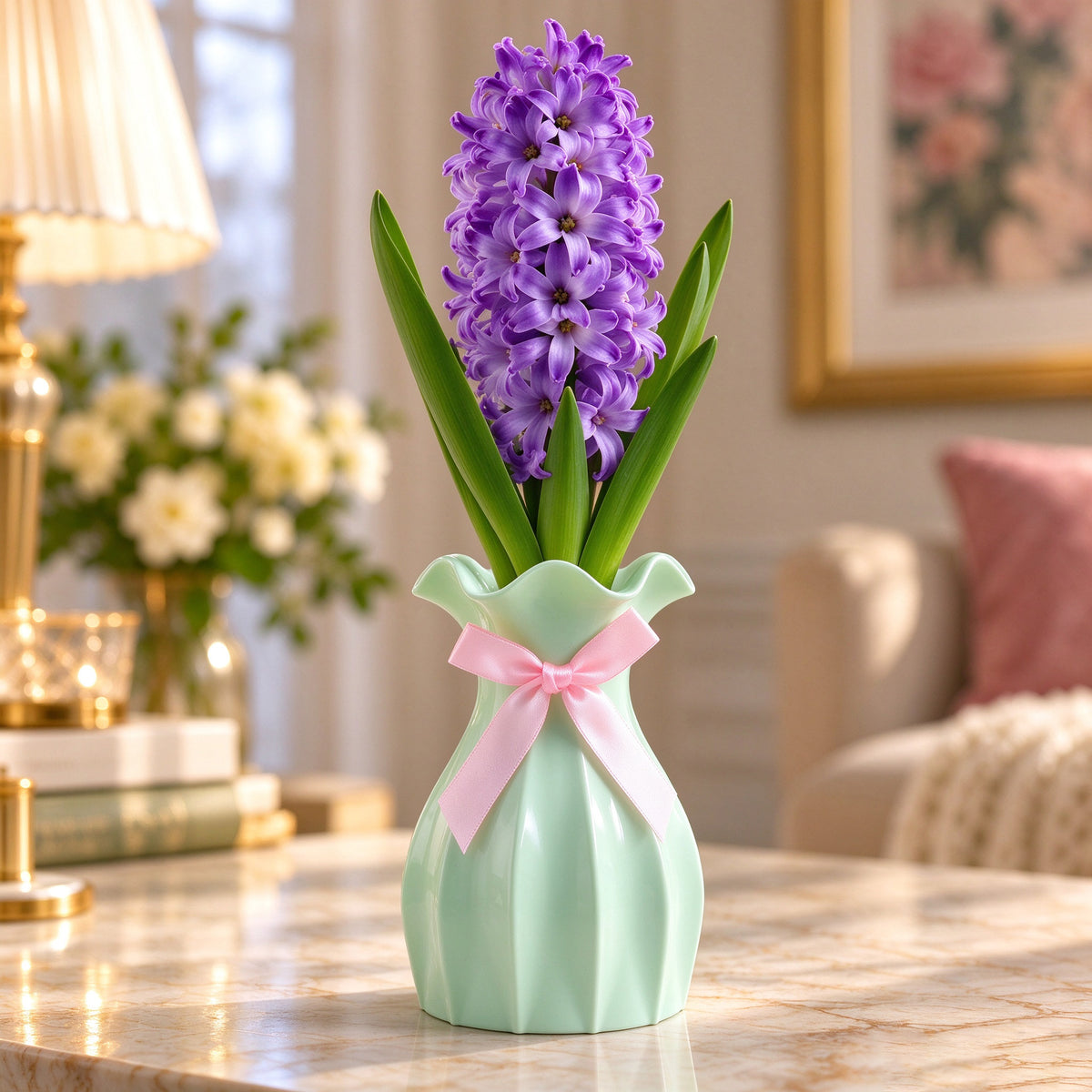 Hyacinth Bulb & Vase Gift Set – A Gift That Grows and Blooms🎁
