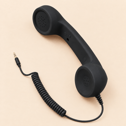☎️ Retro Wired Phone Handset for Smartphones