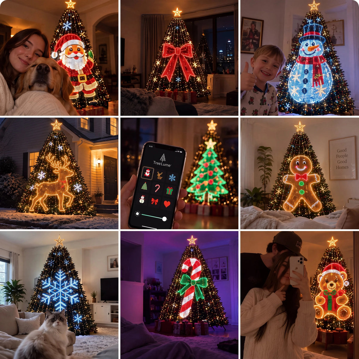 🎄 Smart Animated Christmas Tree Lights | App-Controlled LED Holiday Display ✨