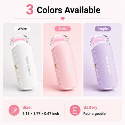 🏆75K+ SOLD!🔥 Heated Eyelash Curler – USB Rechargeable Electric Lash Lift Tool
