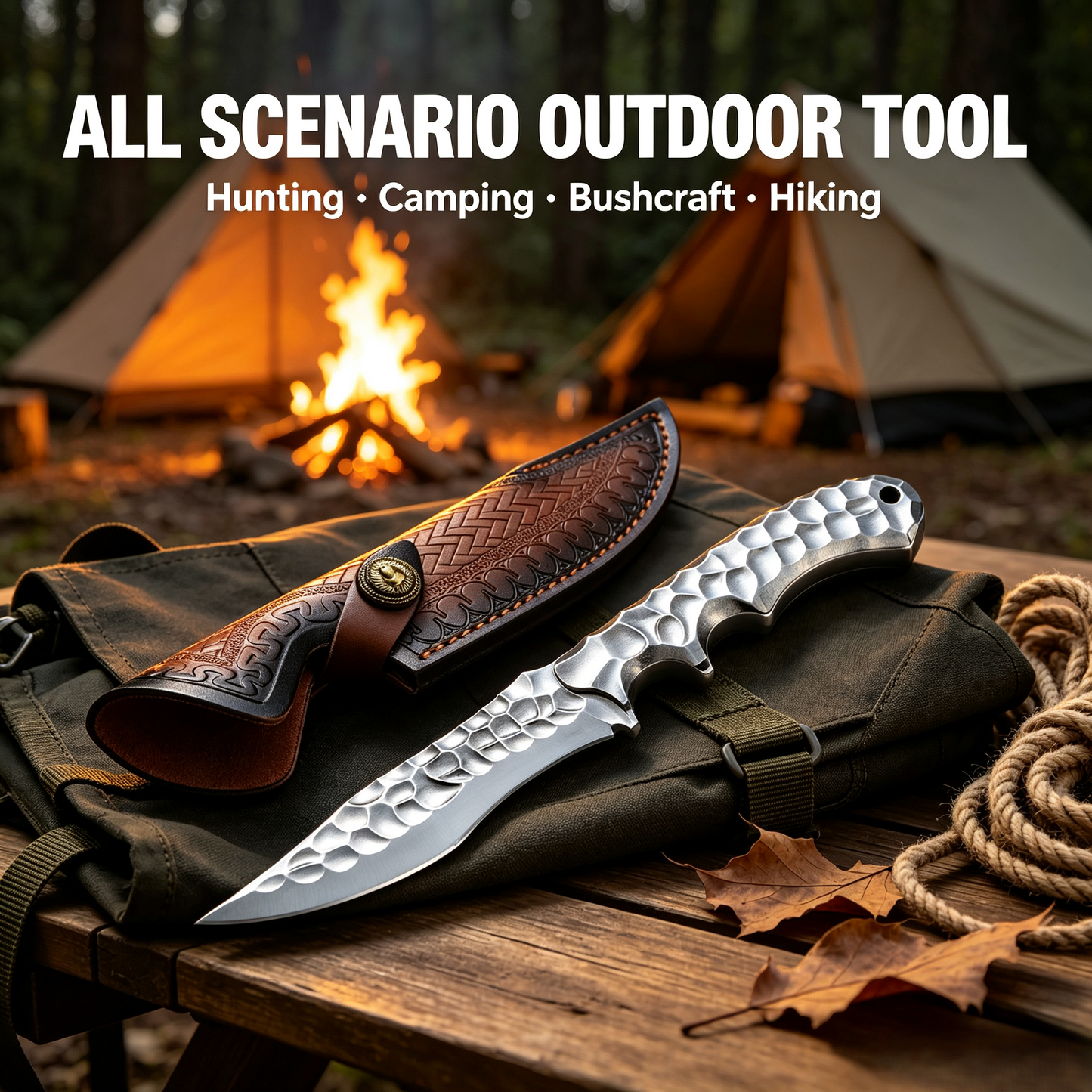 🔥Limited Time-50% OFF🔥Premium Handcrafted Vintage Forged Textured Keel Hunting Knife🗡️