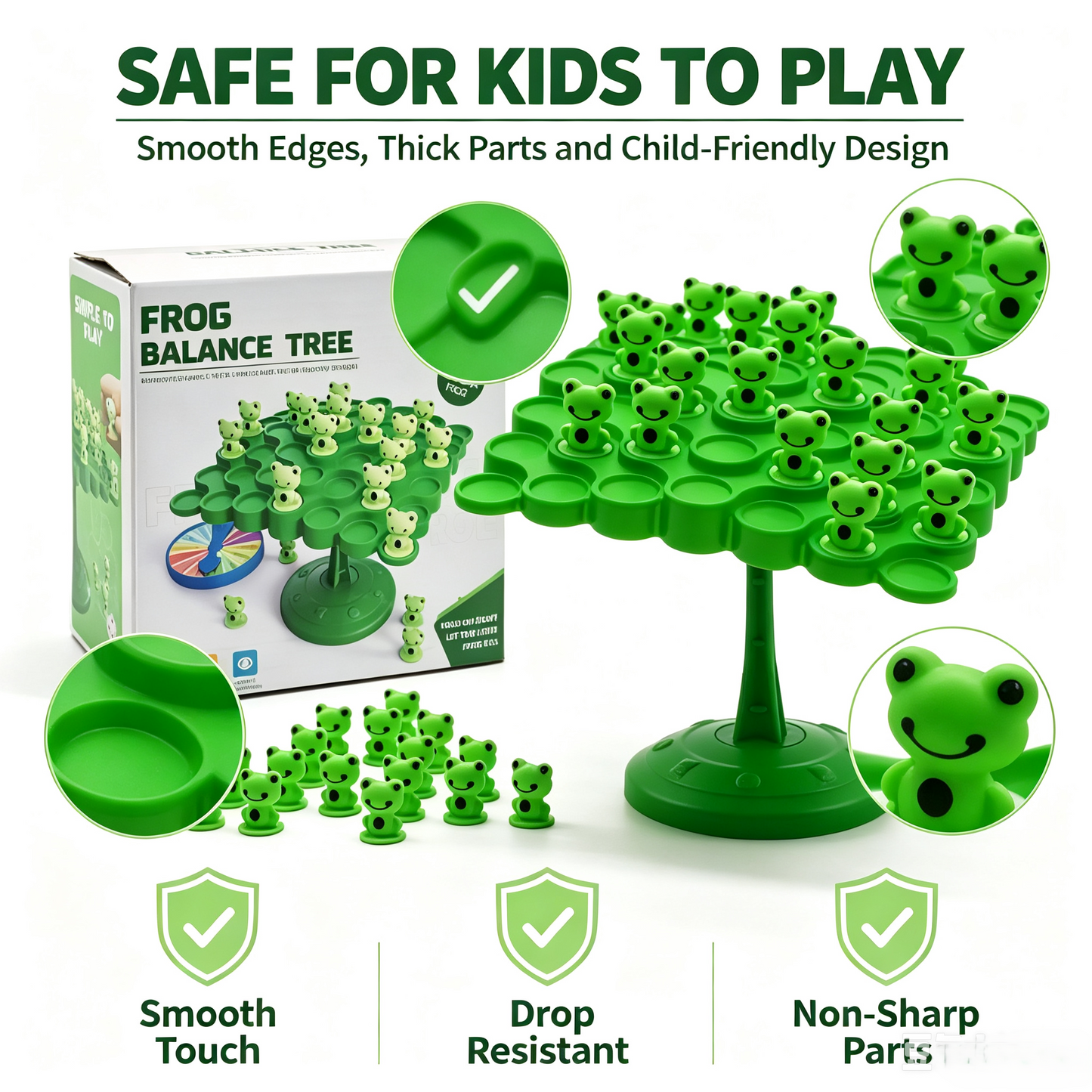 🐸Frog Balance Tree Game, Kids Educational Balance Toy, Multiplayer Family Desktop Interactive Board Game🎲