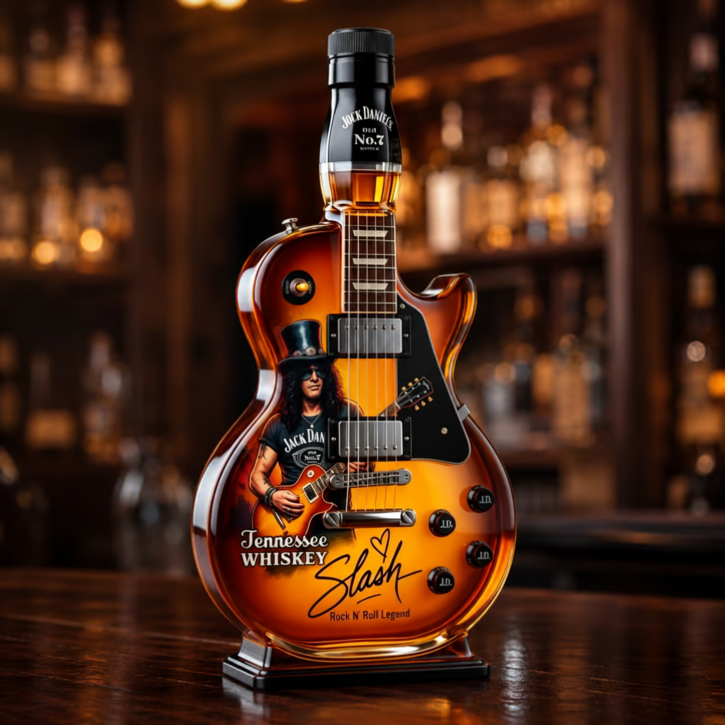 Appetite for Rock: Vintage Sunburst Guitar Figurine Spirit Bottle