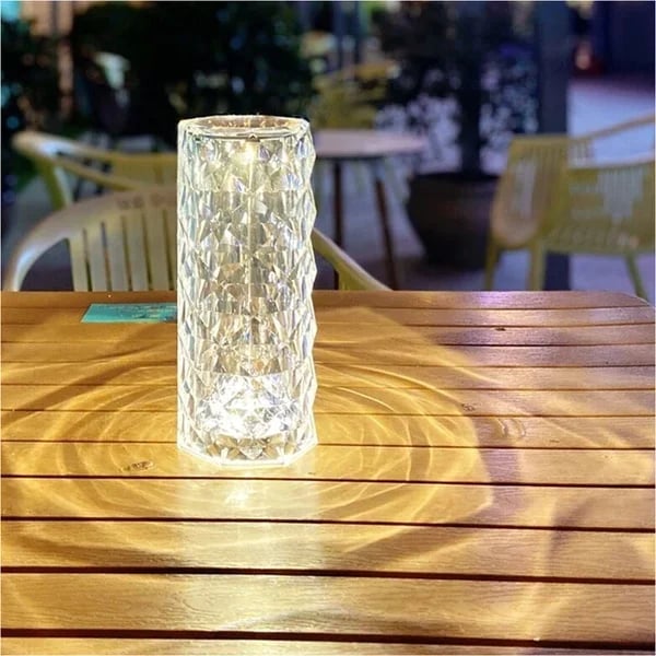 🔥Low Price Promotion💥16 Colors Rose Rays Rechargeable  Crystal Diamond Table Lamp With Touch Control