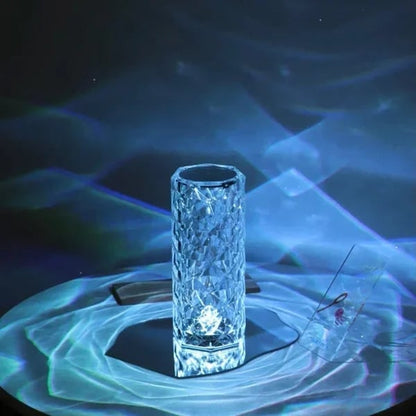 🔥Low Price Promotion💥16 Colors Rose Rays Rechargeable  Crystal Diamond Table Lamp With Touch Control