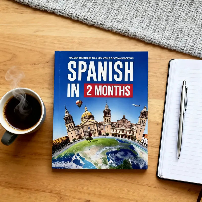 🎁 LAST DAY: 55% OFF!📚 Spanish in 2 Months: Ultimate Workbook with Slang & Conversations ✨