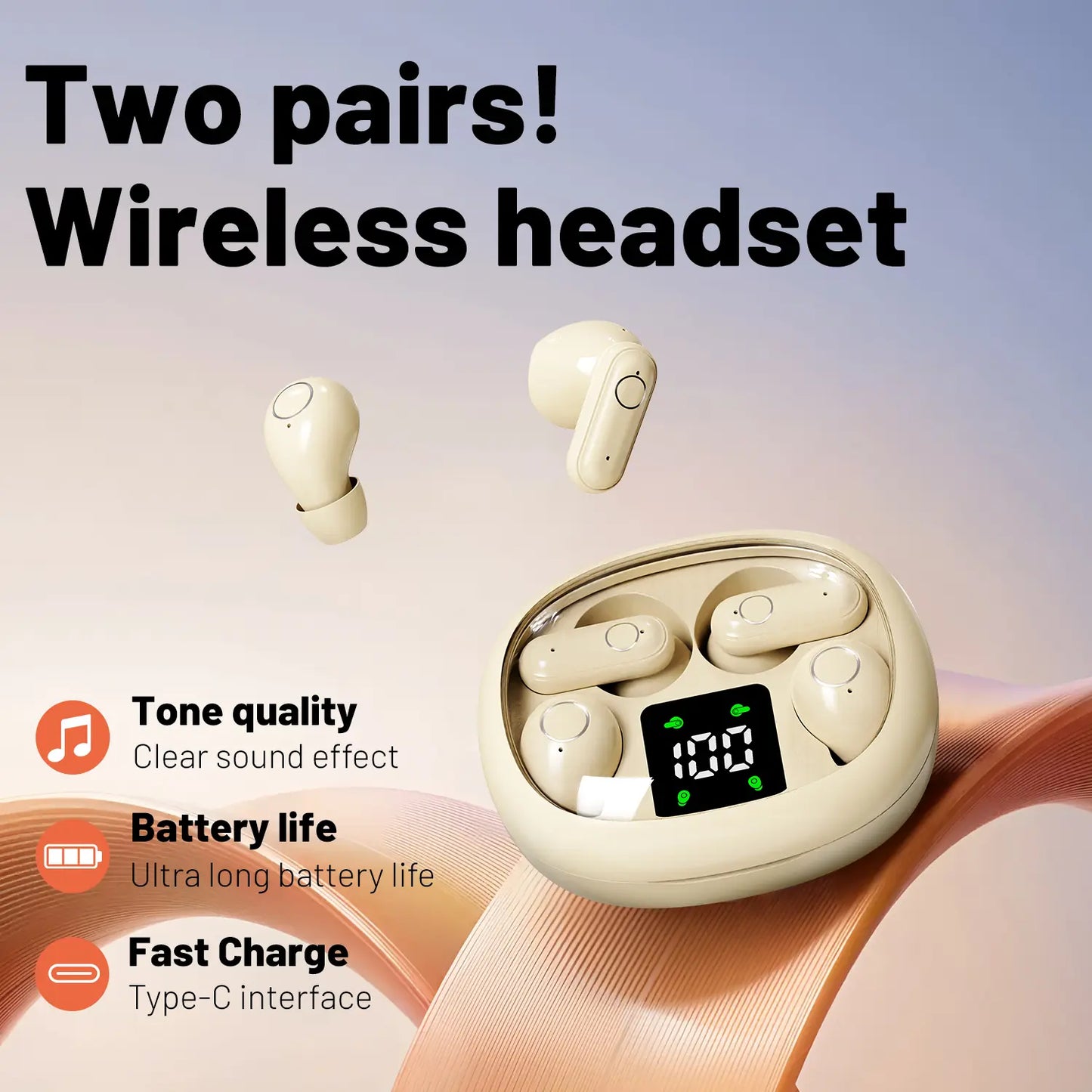 🔥Limited-Time 50% OFF🔥Wireless Headphones - Noise Cancelling Bluetooth 5.4