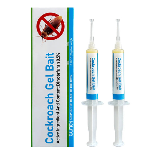 2-Pack Cockroach Gel Bait Syringes for Indoor Control