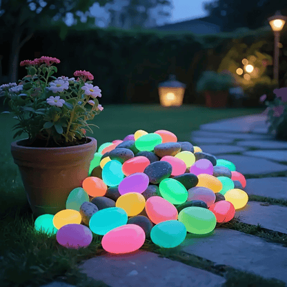 💥Hot SALE 48%OFF💥🌈Colorful Glow-in-the-Dark Garden Stones