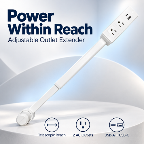 🔥 Limited-Time 49% OFF🔌 Extendable Outlet Extender with Rotating Base & USB-A/USB-C Charging