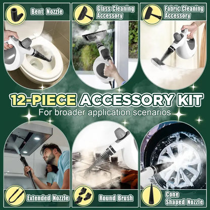 Handheld Steam Cleaner with 12 Accessories | Home & Car