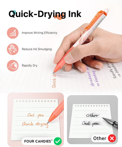 🎁Last Day Promotion 49% OFF🔥 Retractable Erasable Gel Pens | 0.7mm Fine Point - 12/24/36 Color Set
