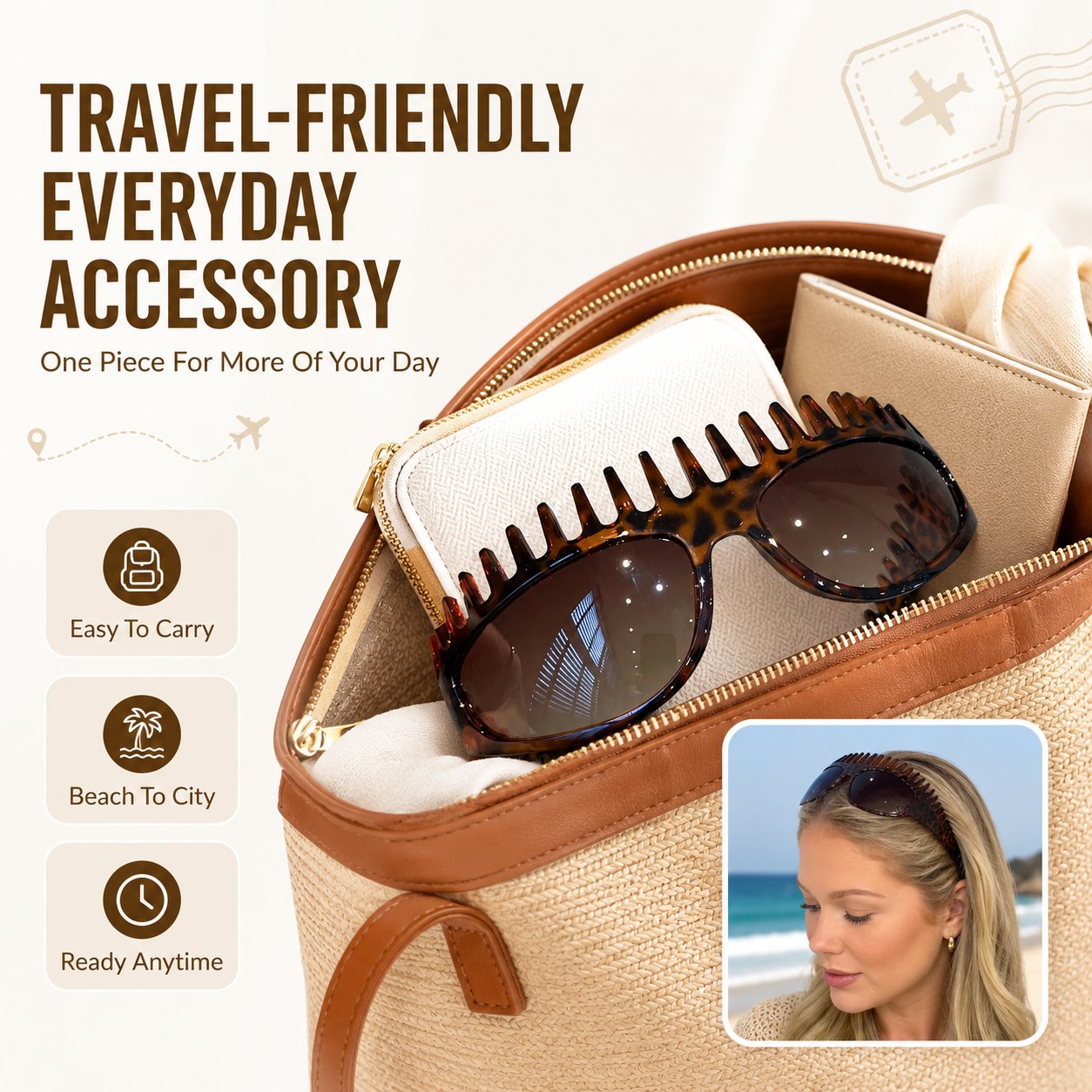 🔥Limited-Time 50% OFF🏆2-In-1 Tortoiseshell Headband Sunglasses