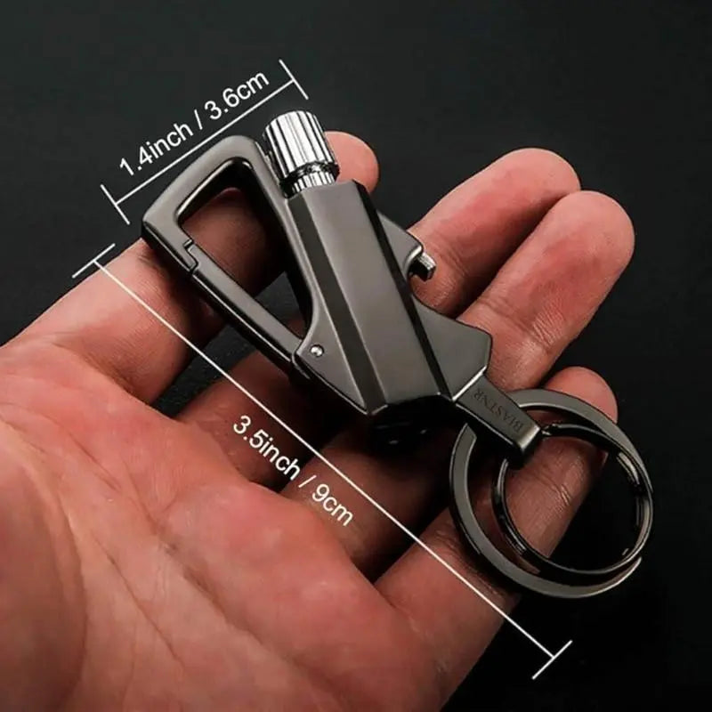 Premium 3-in-1 Tactical EDC Keychain | Heavy-Duty Carabiner Tool ⚙️