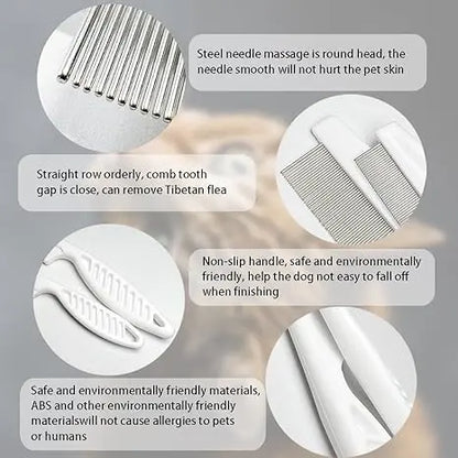 🔥49％ OFF-2 Pack Multifunctional Pet Grooming Comb Set for Small Dogs