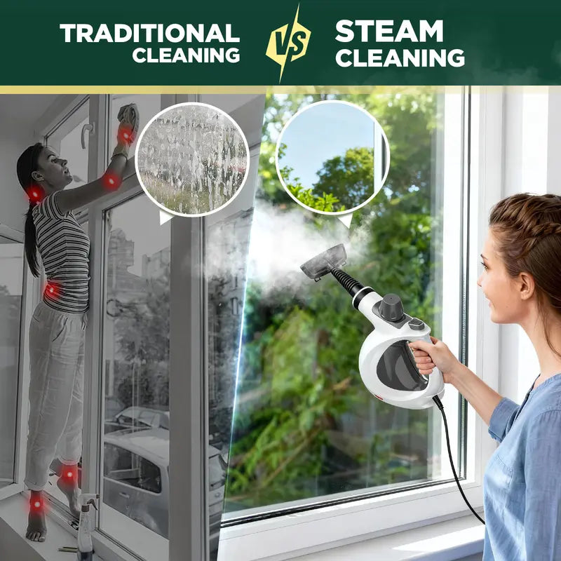 Handheld Steam Cleaner with 12 Accessories | Home & Car
