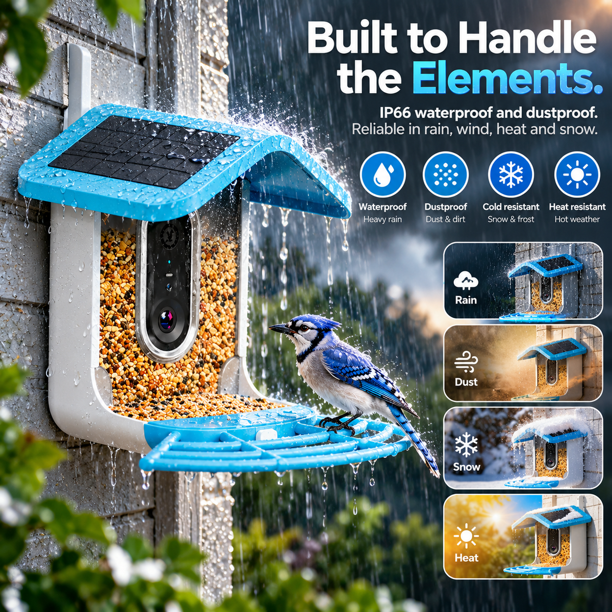 🔥Limited Time 50% OFF🦜Smart Bird Feeder - AI Bird Recognition, High-Definition Camera Monitor, Solar-Powered Pet Feeder
