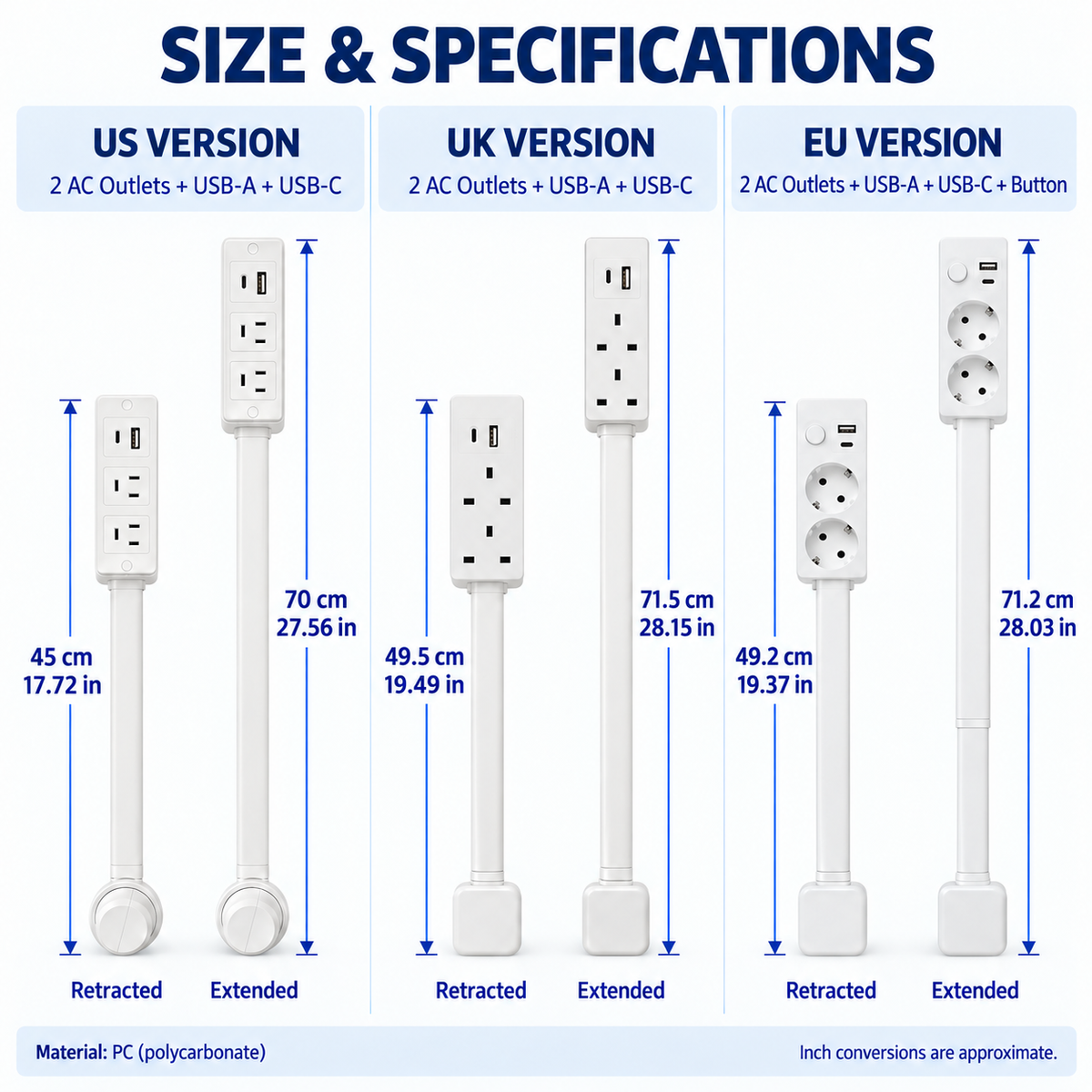 🔥 Limited-Time 49% OFF🔌 Extendable Outlet Extender with Rotating Base & USB-A/USB-C Charging