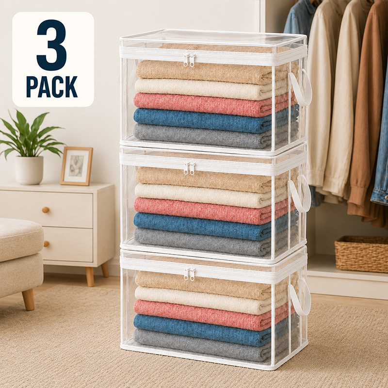 🎁 Mother's Day Sale 49% OFF📦Large Heavy-Duty Thick Plastic Clear Storage Bag for Clothes, Moving & Storage