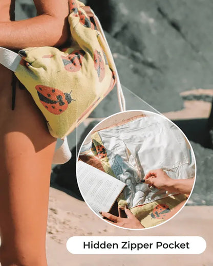 Genius 2-in-1 Convertible Beach Towel Bag