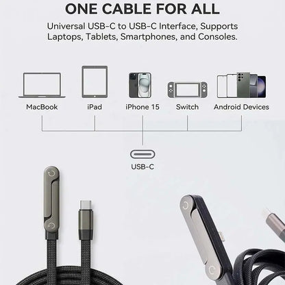 🔥 49% OFF Limited-Time Deal | 240W Fast Charging Cable with Foldable Phone Stand & 1.5M Cord ⚡📱