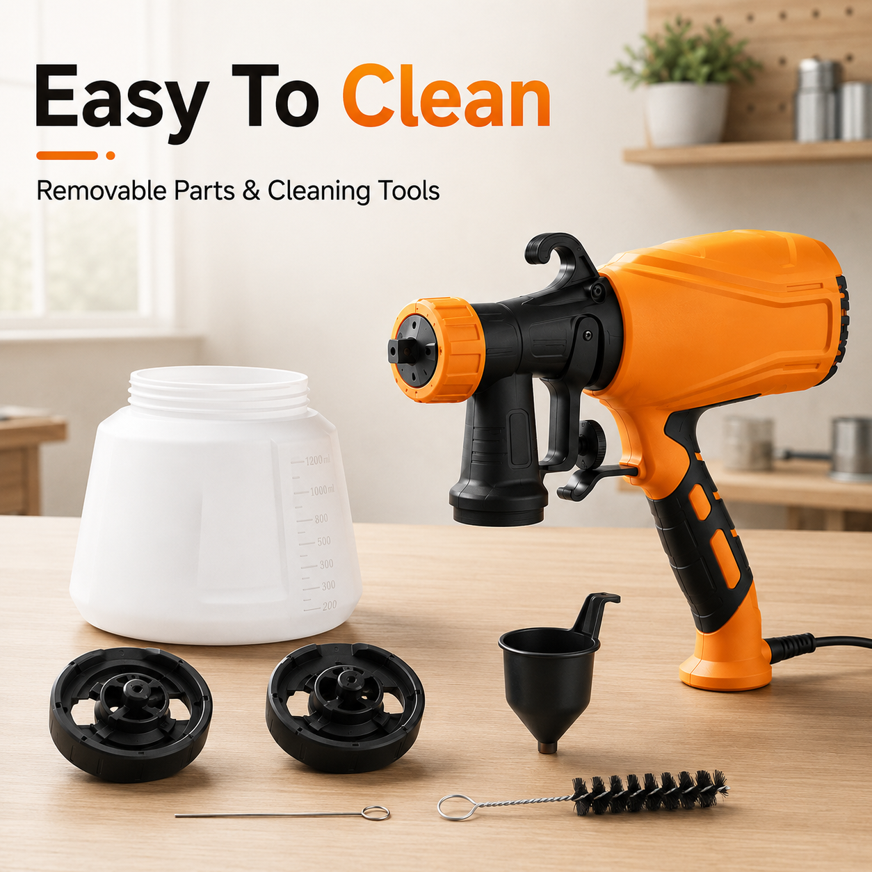 🚚 Free Shipping🎨 Fast & Even Painting! 700W Electric Paint Sprayer (1200ml) – No Brush Marks!