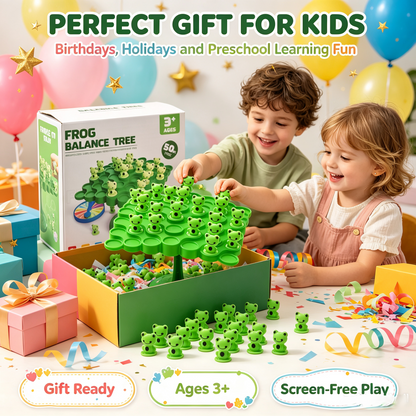 🐸Frog Balance Tree Game, Kids Educational Balance Toy, Multiplayer Family Desktop Interactive Board Game🎲