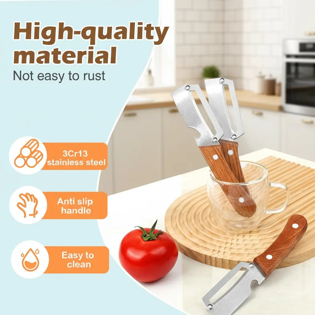 HOT SALE🔥 Household Stainless Steel Sharp Peeler with Built-In Bottle Opener for Fruits & Vegetables
