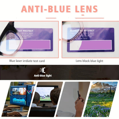 Hot Sale👓Anti Blue Light Glasses Set 4 Pairs Oprah Style Unisex Reading Glasses