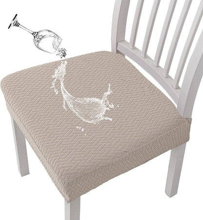 Jacquard Chair Cover – Stretch Fabric, Waterproof & Reusable
