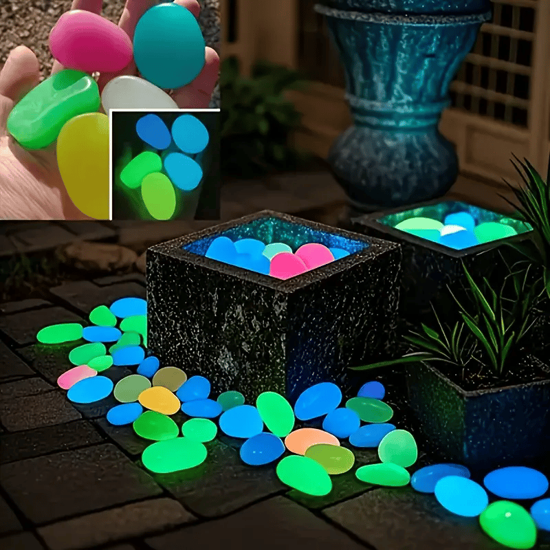 💥Hot SALE 48%OFF💥🌈Colorful Glow-in-the-Dark Garden Stones