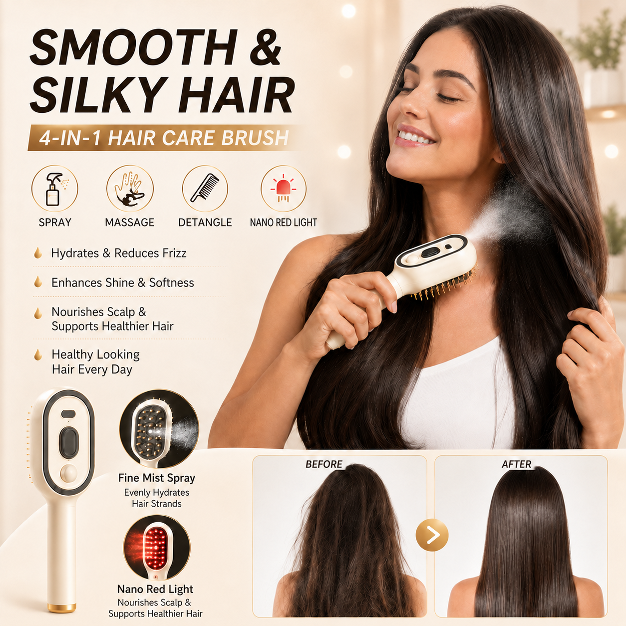 🎁Buy 1 Get 1 Free🎁Last Day Special Offer🔥Electric Spray Air Cushion Massage Comb