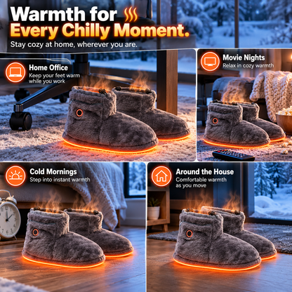 🔥Limited Time 50% OFF🔥Heated Plush Slipper Boots
