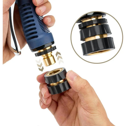 VeroFlow™ 1-Second Snap Hose Connector Kit – Premium 3/4" Aluminum Quick Connect Fittings – Precision Leak-Free Design 🌊🛡️
