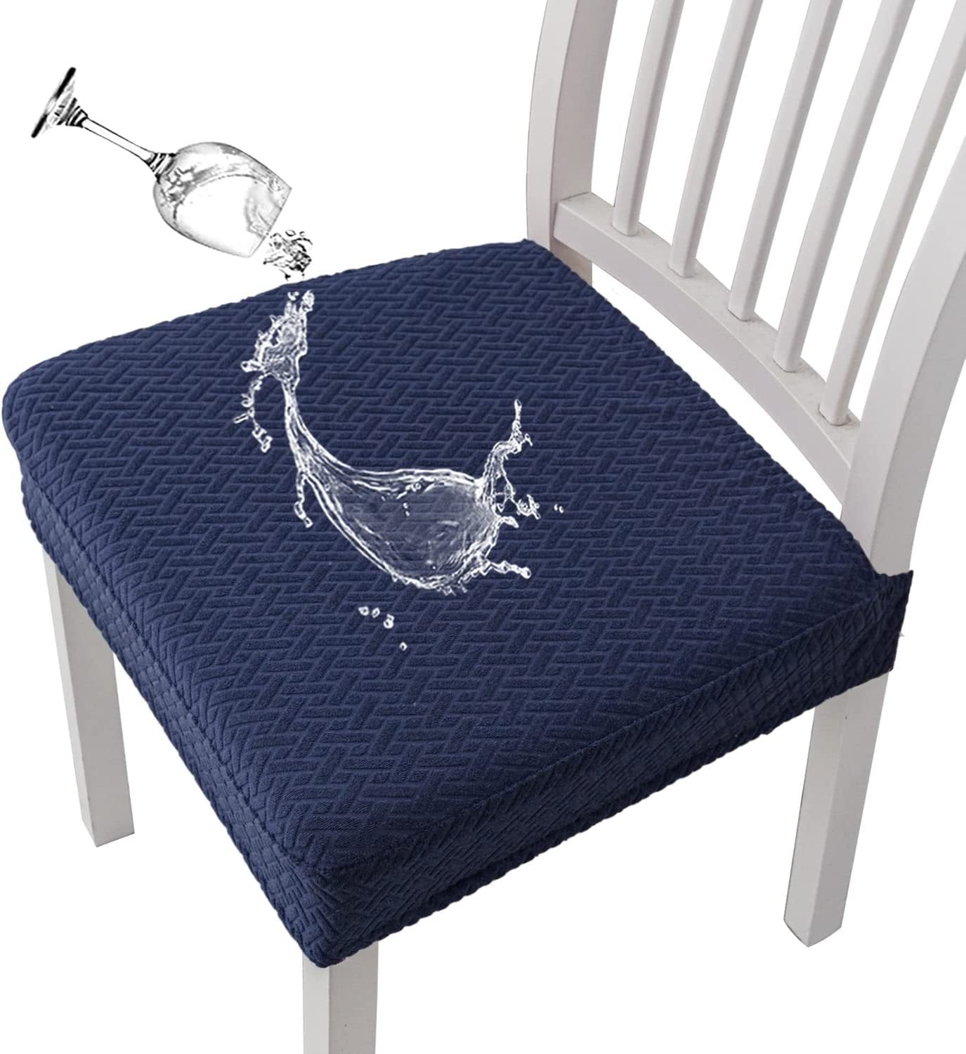 Jacquard Chair Cover – Stretch Fabric, Waterproof & Reusable