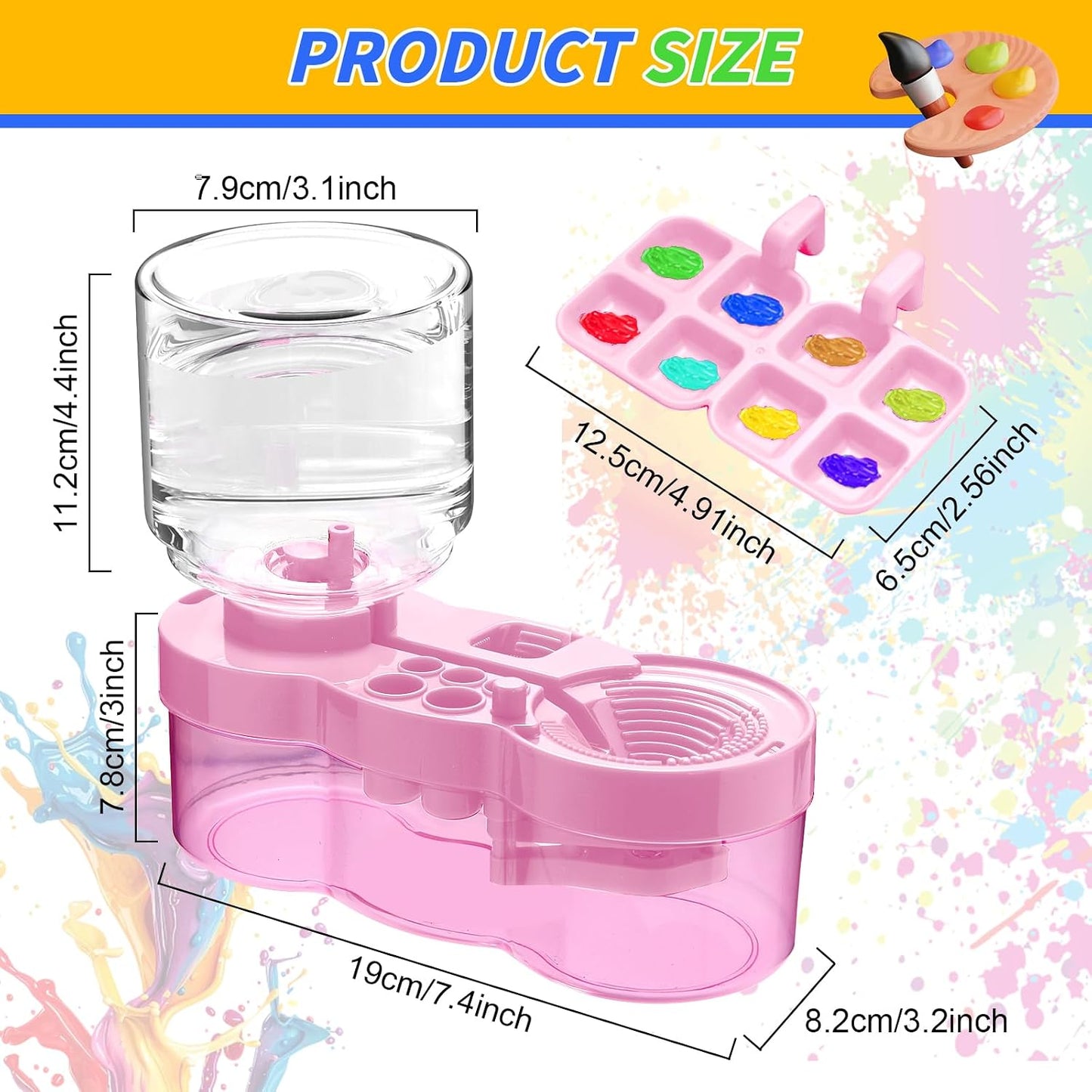 49% OFF🎨💧 Upgraded Paint Brush Cleaner Cup, Circulating Water Brush Rinser for Acrylic & Watercolor, Art Gift for Artists