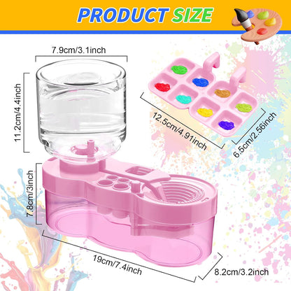 49% OFF🎨💧 Upgraded Paint Brush Cleaner Cup, Circulating Water Brush Rinser for Acrylic & Watercolor, Art Gift for Artists
