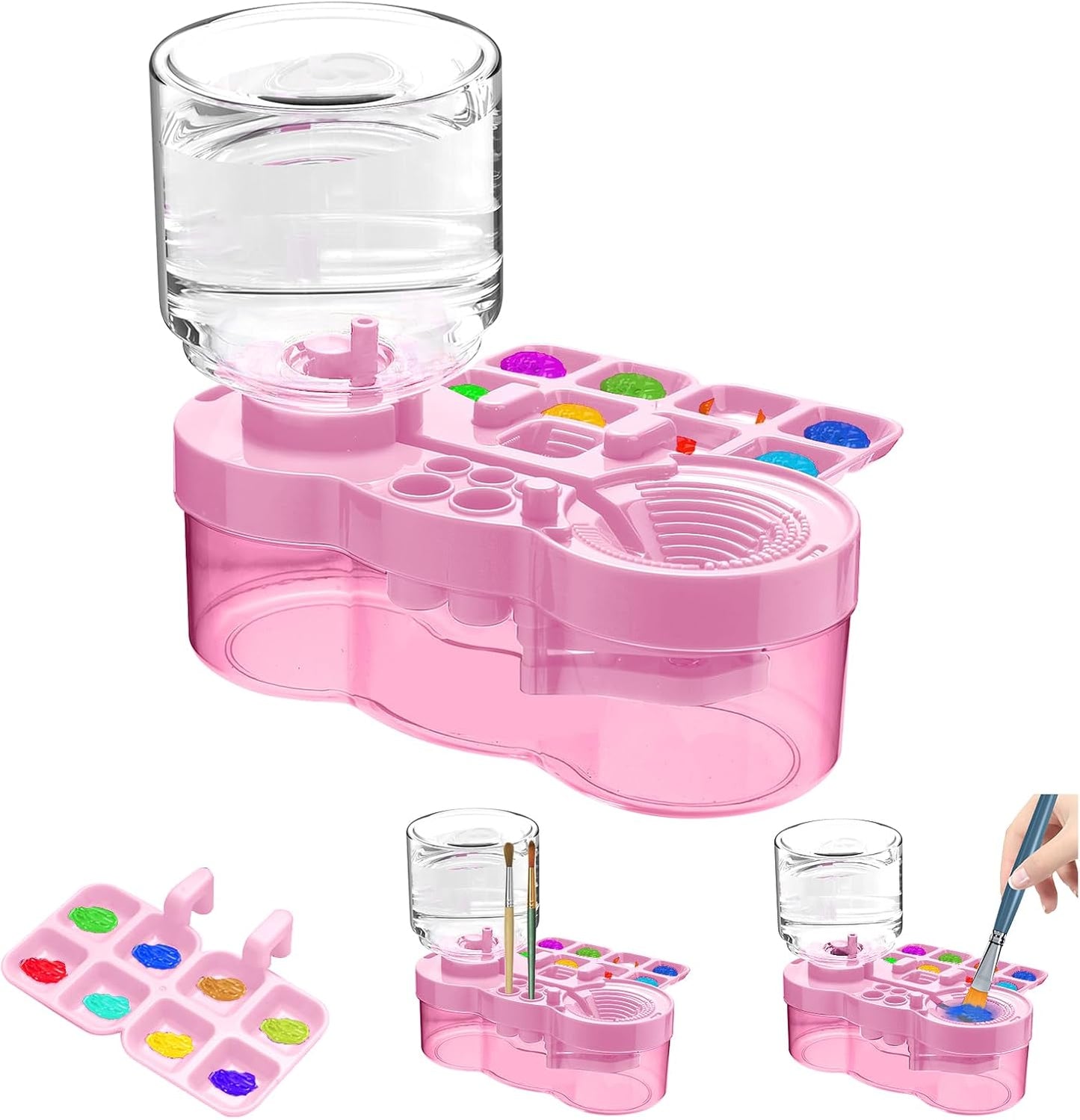 49% OFF🎨💧 Upgraded Paint Brush Cleaner Cup, Circulating Water Brush Rinser for Acrylic & Watercolor, Art Gift for Artists