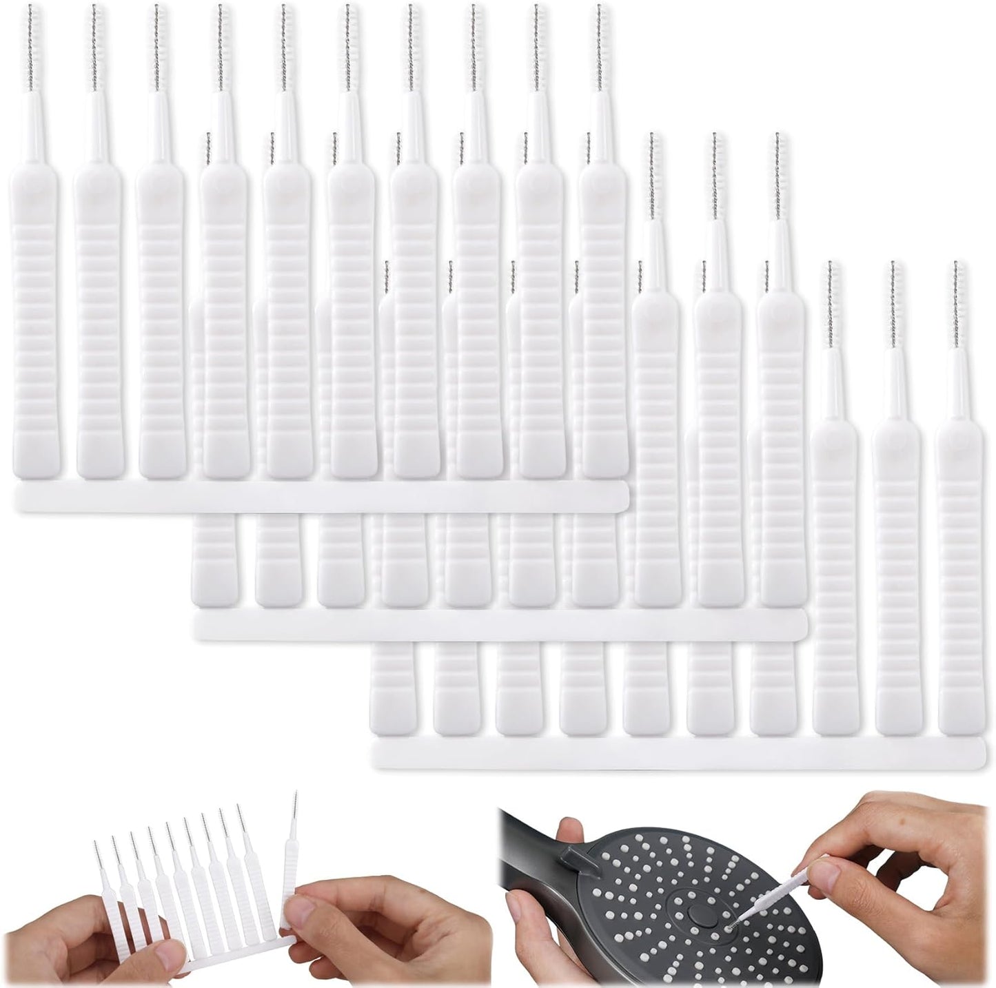 30/60Pcs Mini Gap Cleaning Brushes, Flexible Nylon Bristle Tiny Hole Cleaner Tool.