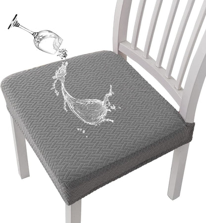 Jacquard Chair Cover – Stretch Fabric, Waterproof & Reusable