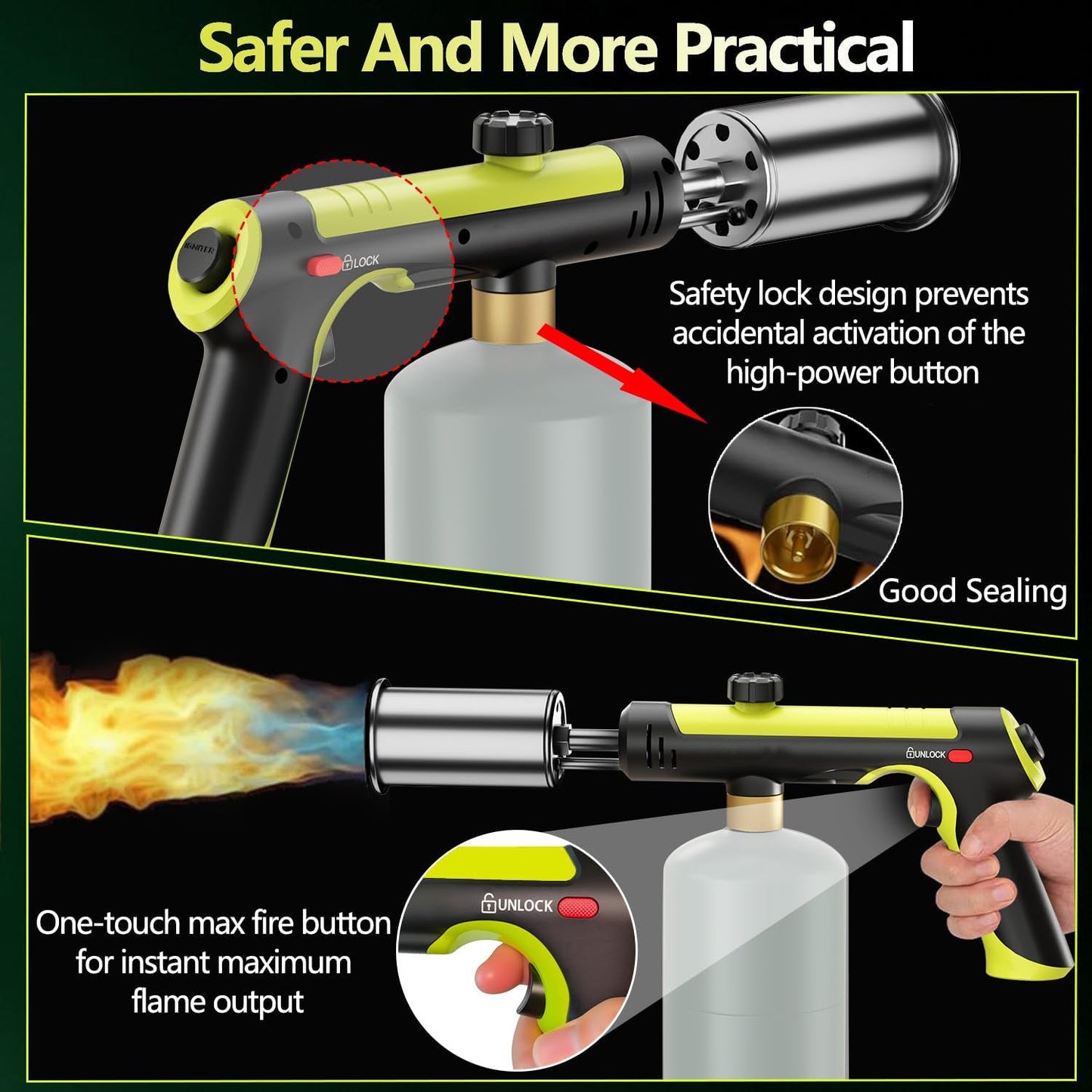 MaxFire Propane Torch | Professional Heavy-Duty Blow Torch for Searing, BBQ & Outdoor 🔥🍖