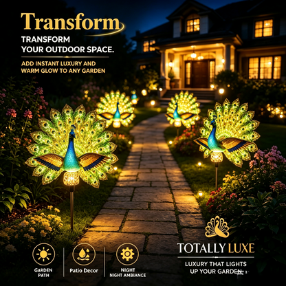 🔥 Last Day 49% OFF 🦚Solar Peacock Garden Light, Dynamic Moving Wings & Tail Decorative Yard Lamp✨