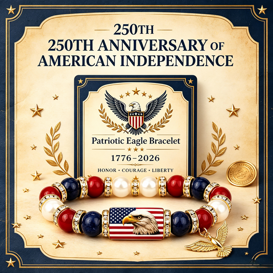 American Spirit Patriotic Eagle Beaded Bracelet🇺🇸250th Anniversary of Independence 1776-2026🎉