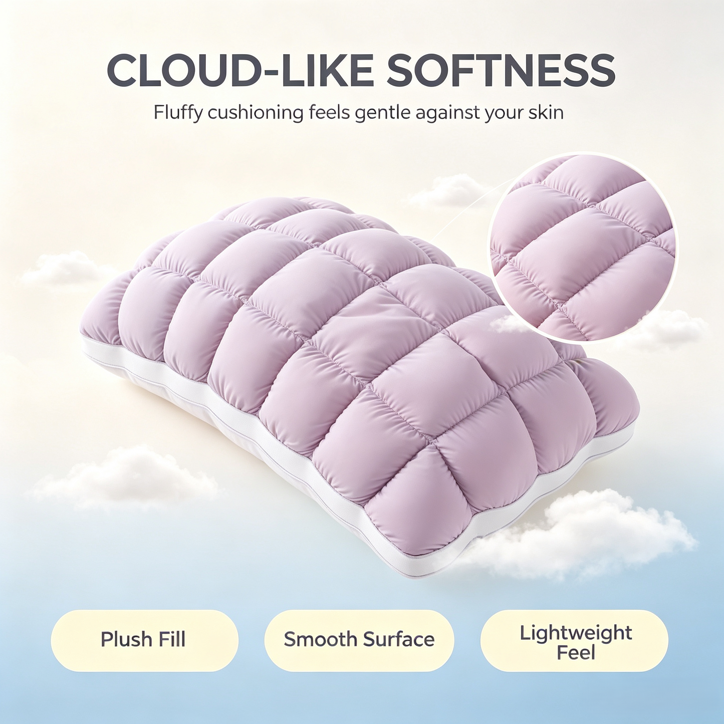 🌠Mellow Puff Pillow | Cloud-Like Comfort Pillow☁️