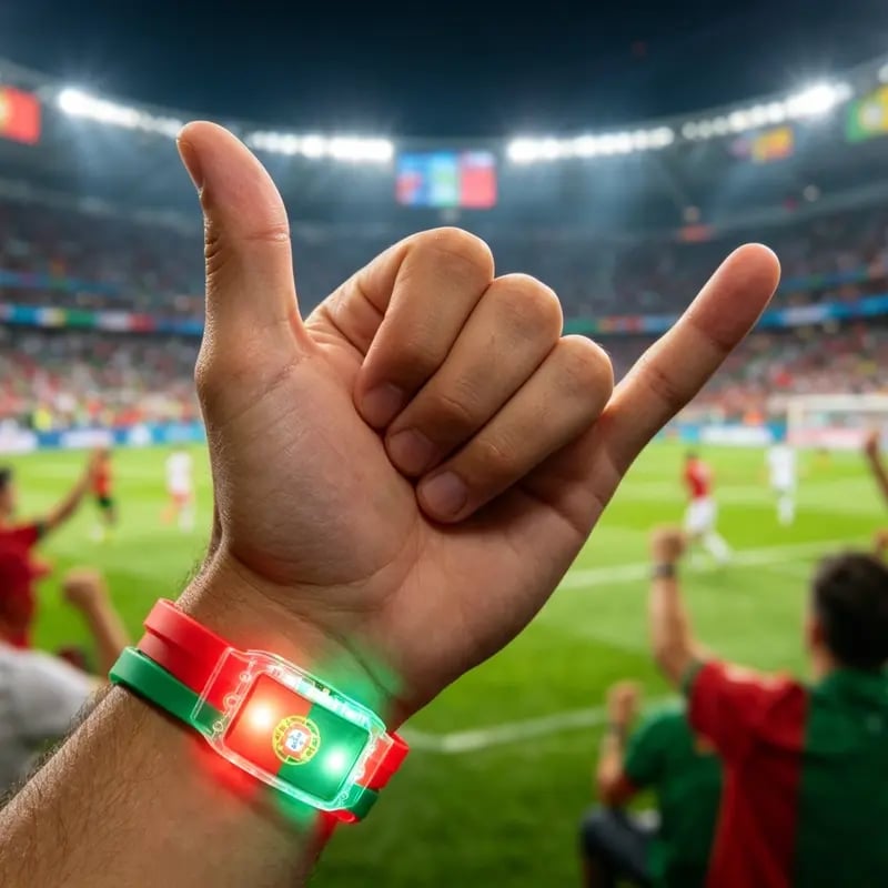 2PCS LED Light Up National Flag Wristbands